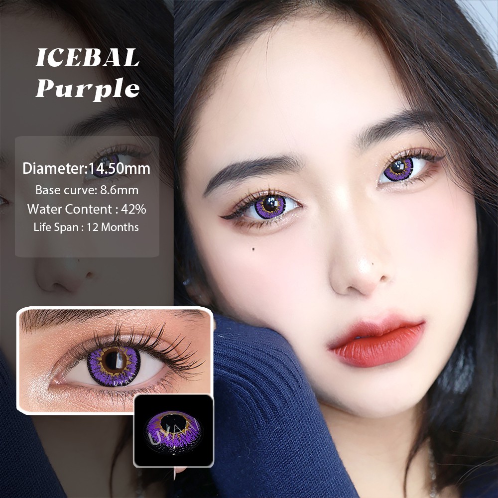 Set 2 Kính Áp Tròng Nhiều Màu Sắc Để Hóa Trang Và Trang Điểm