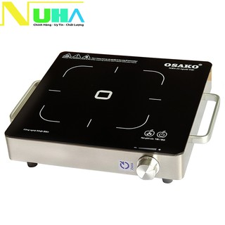 Bếp hồng ngoại OSAKO OHA-1820 mặt kính Ceramic, 2000W, khung inox  bảo hành 12 tháng, không kén nồi chảo