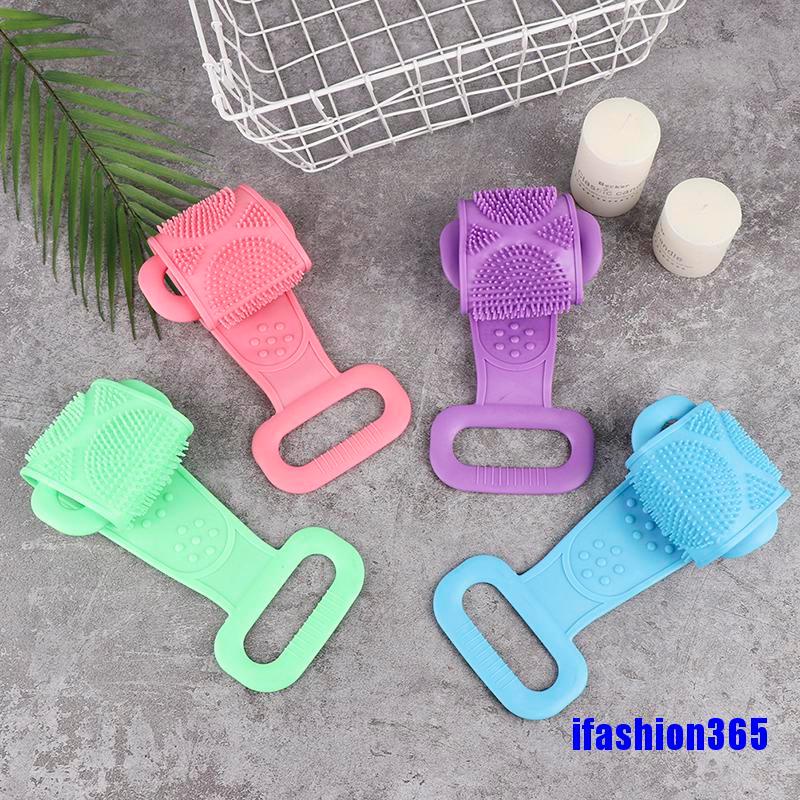 [Hàng mới về] Tấm chà lưng mát xa bằng silicon có thể cuộn lại dùng khi tắm