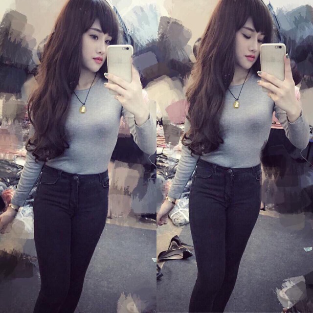 Áo thun dài tay cổ tròn