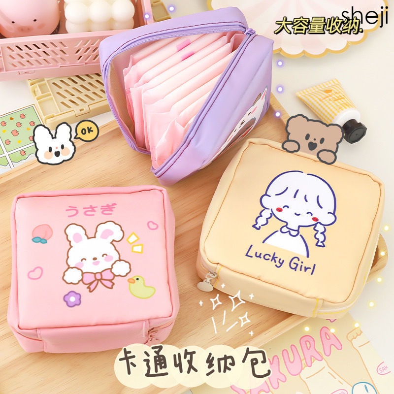 Túi đựng băng vệ sinh cá nhân họa tiết hoạt hình xinh xắn tiện lợi