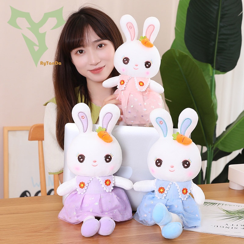 Đồ chơi nhồi bông Hình Thỏ Dễ Thương Cho Bé Gái