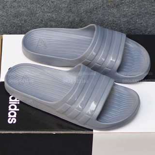 DÉP ADIDAS DURAMO CHÍNH HÃNG MÀU XÁM SỌC BÓNG