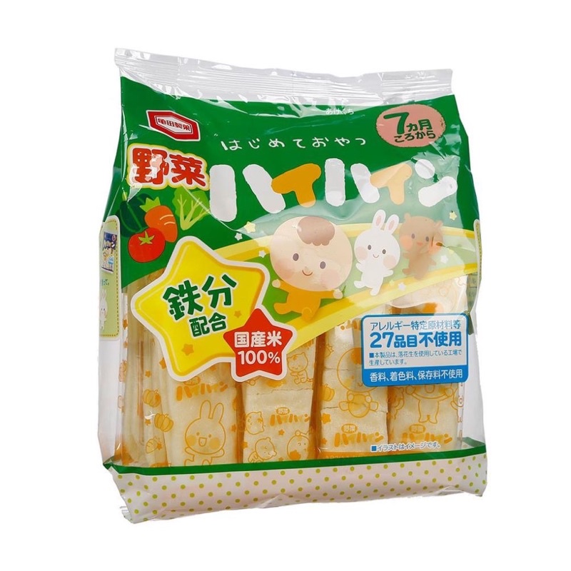 [date t8/2022]Bánh Gạo Tươi Cho Bé Ăn Dặm Haihain, Ganbare Nhật Bản