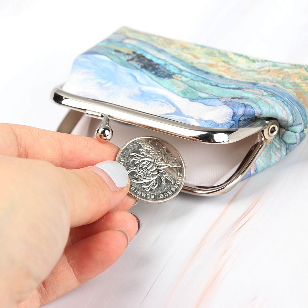 Túi tiền nhỏ gọn thiết kế cầm tay xinh xắn phong cách cổ điển