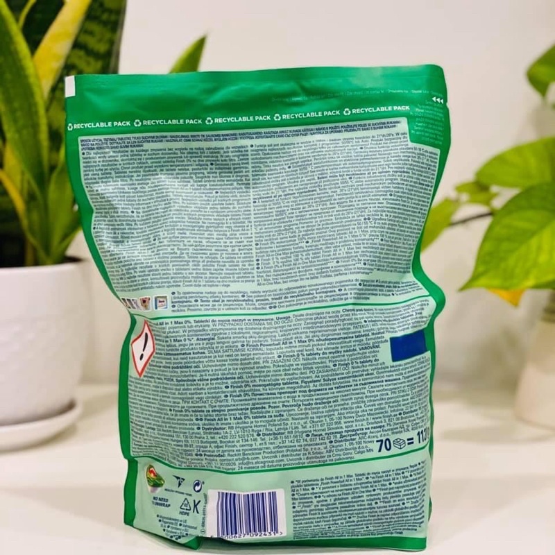 Viên Rửa Bát All In 1 Max Eco 0% 70V | BigBuy360 - bigbuy360.vn