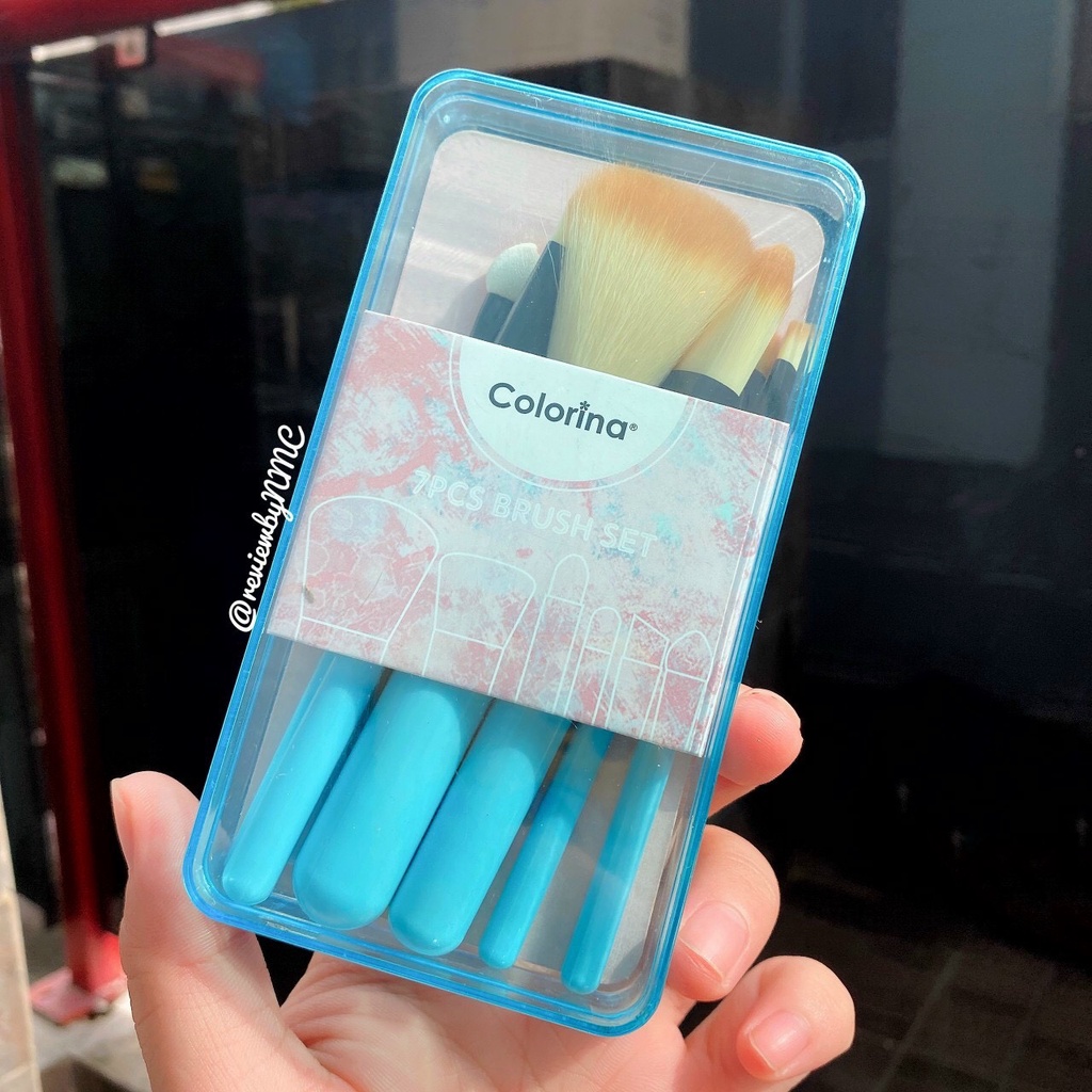 Bộ cọ trang điểm lông siêu mềm 7 cây  COLORINA kèm hộp nhựa