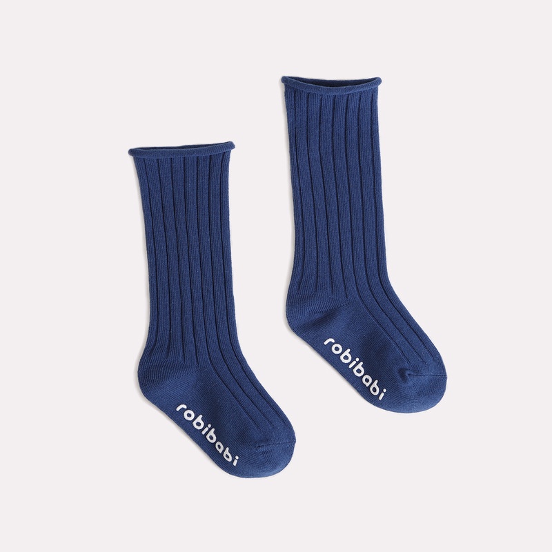 Vớ cotton dệt kim mềm mại cổ cao chống trượt đáng yêu dành cho trẻ sơ sinh 0-2 tuổi