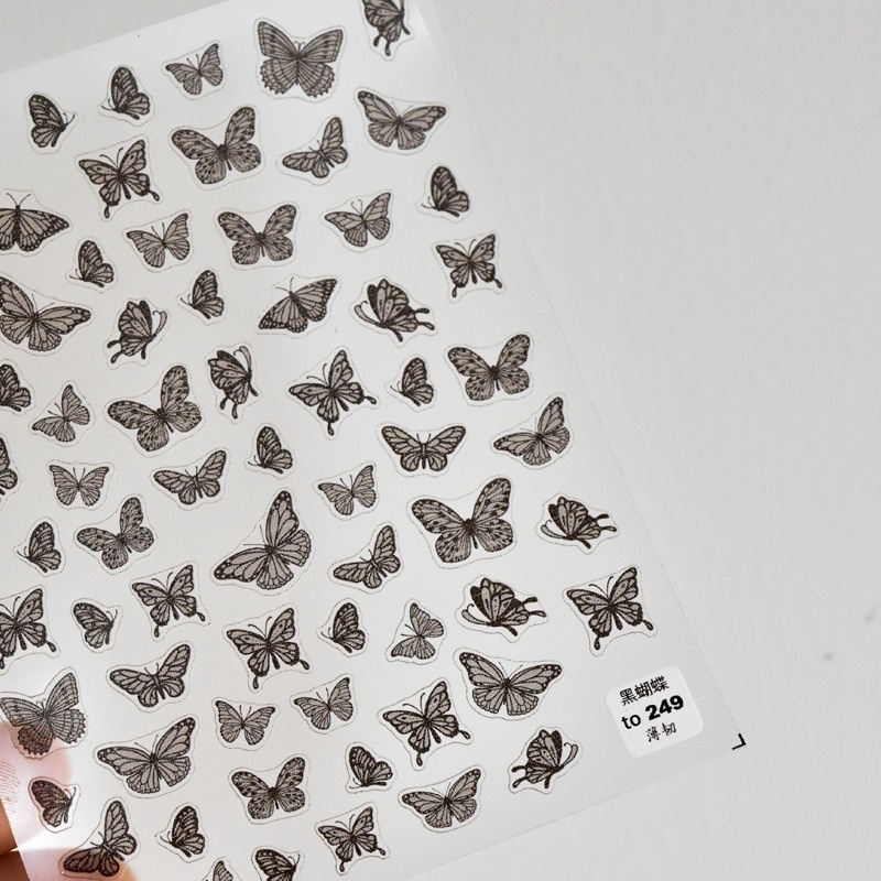 Sticker nail hình bươm bướm trang trí móng