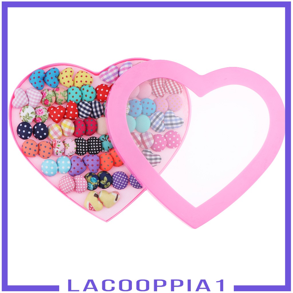 [Lacooppia1] Set 36 Đôi Bông Tai Hình Kim Băng Bằng Nhựa Phong Cách Vintage