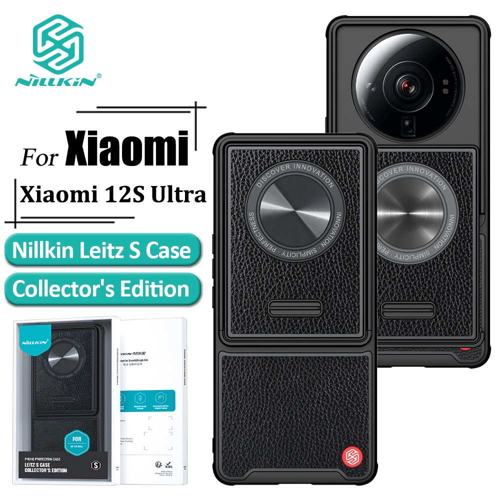 Ốp Điện Thoại NILLKIN Vải Nylon Chống Sốc Có Nắp Trượt Bảo Vệ Camera Cho Xiaomi 12S Ultra