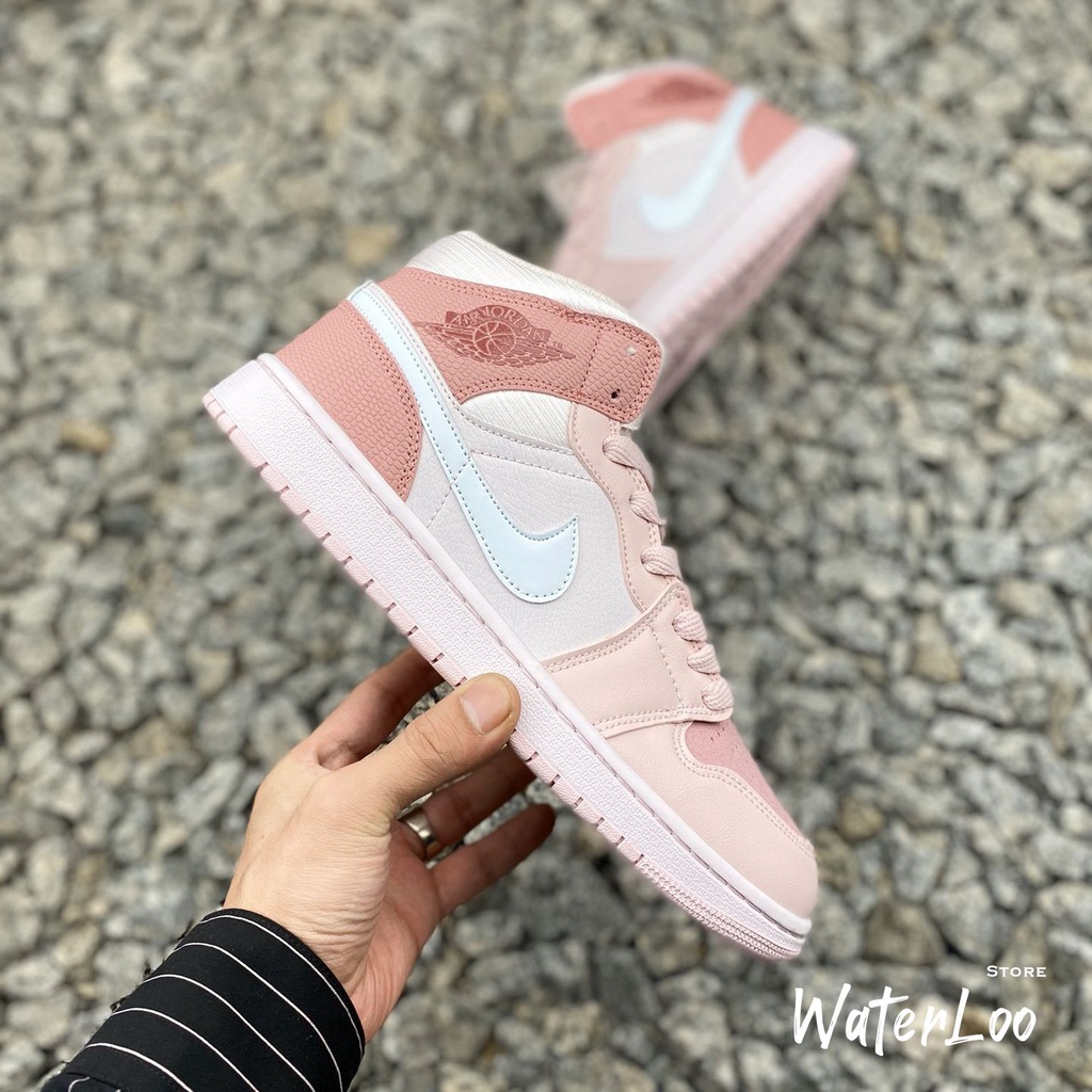 Giày thể thao Sneakers AIR JORDAN 1 Mid Digital Pink màu hồng Cho Cả Nam Và Nữ