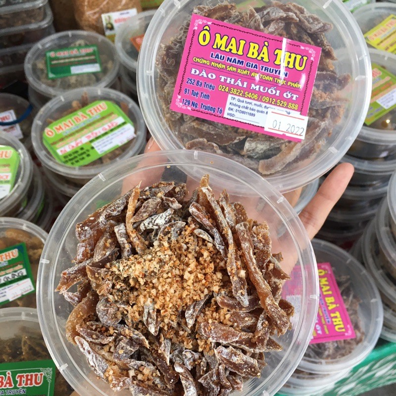 Ô mai Bà Thu các vị chanh, quất, đào, xí muội, me, sấu