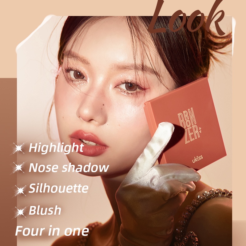 Ukiss Bảng Phấn Má Hồng Và Tạo Khối Bắt Sáng Màu Lì Làm Sáng Da Toàn Diện