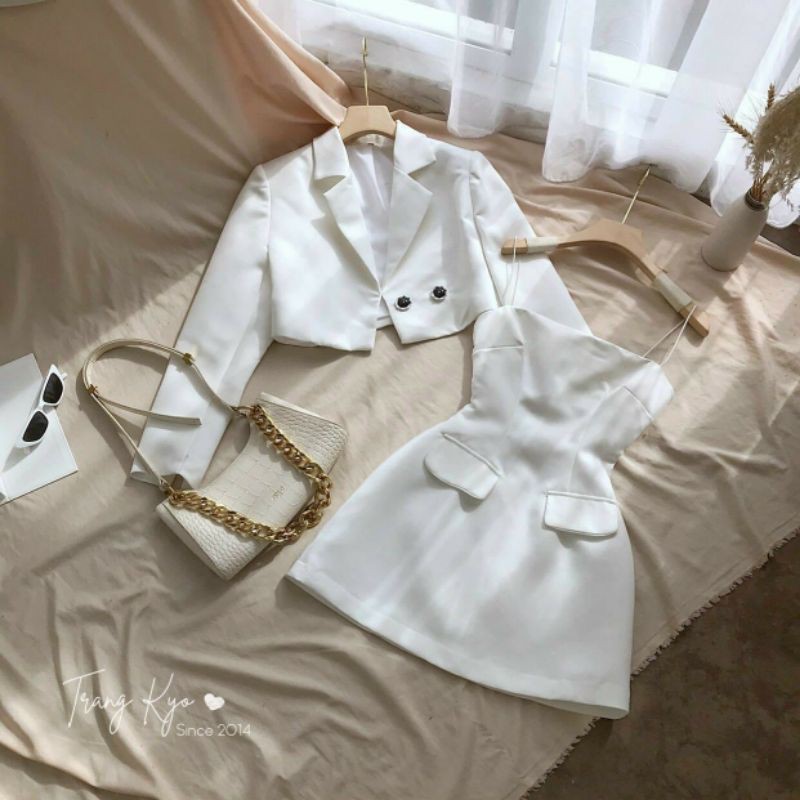 SET ĐẦM DÂY ÁO VEST