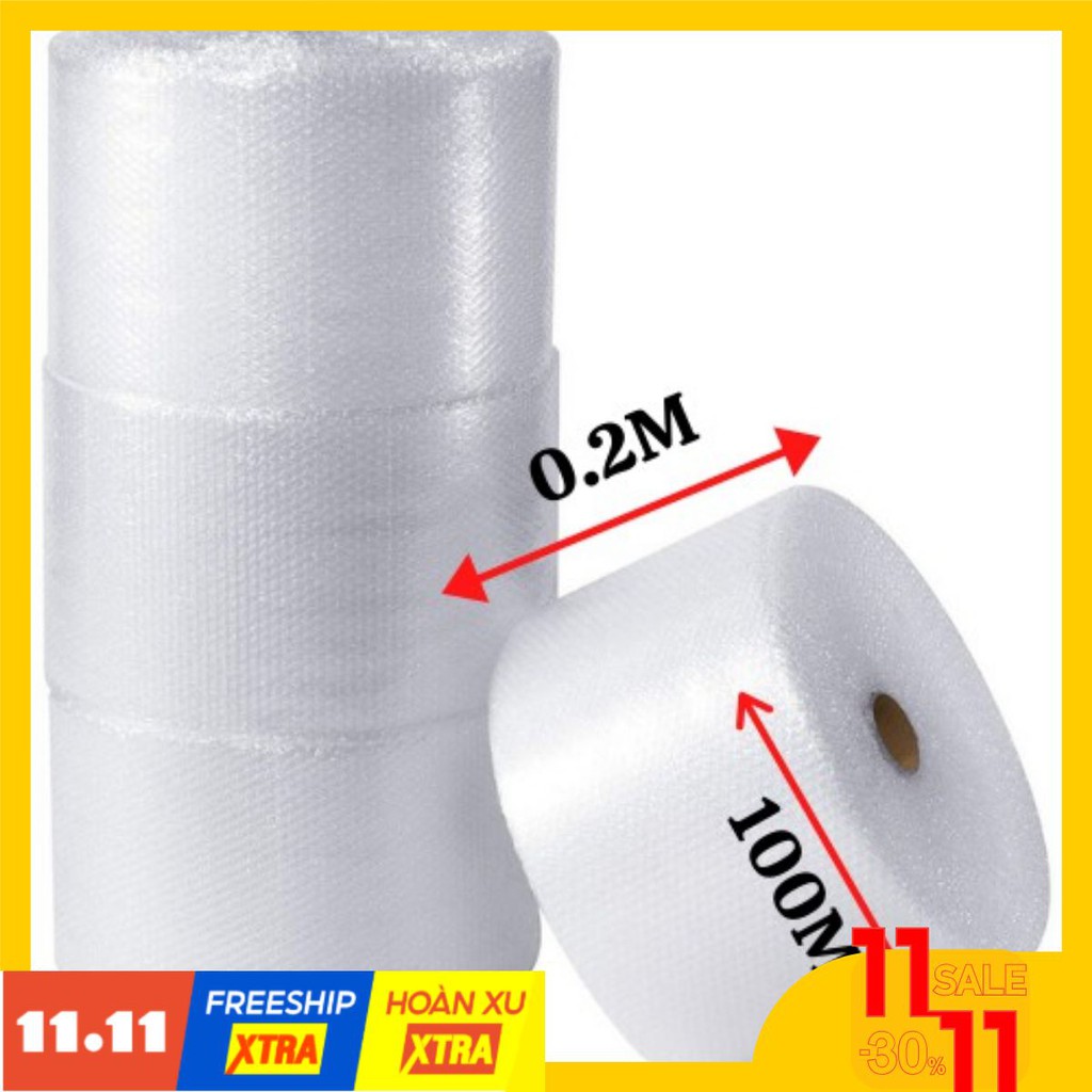 [Trợ giá] Cuộn Bóng Khí KT 0,2MX100M -FREESHIP- Màng xốp hơi - Xốp nổ - Gói hàng - Bọc hàng