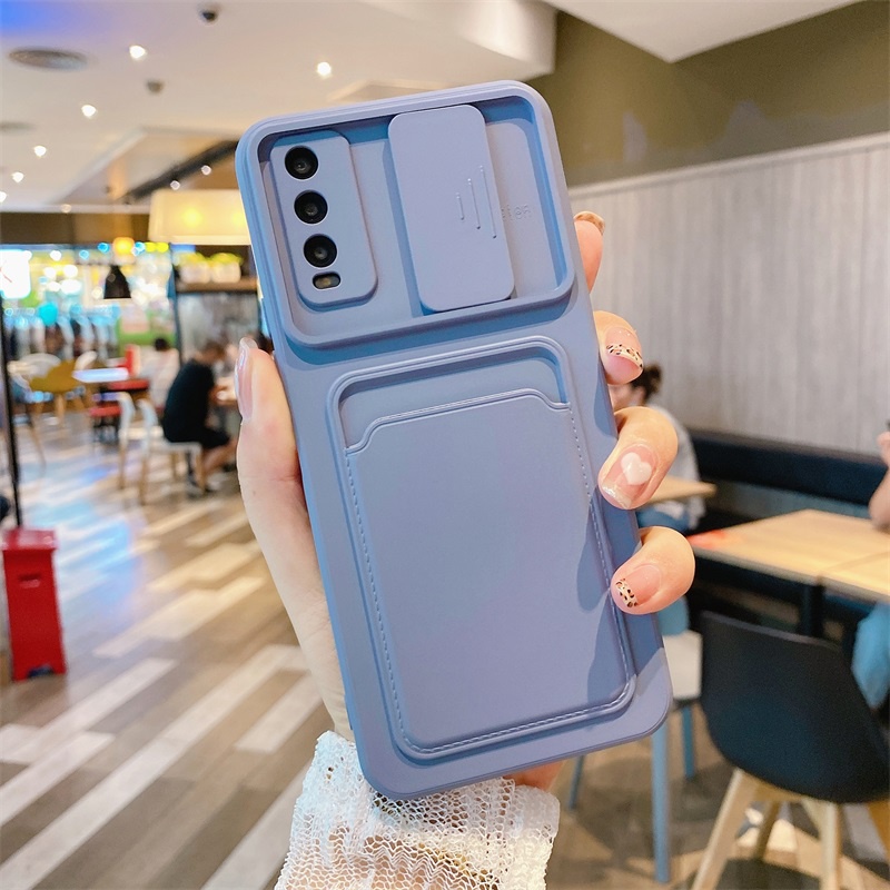 Ốp Điện Thoại Có Ngăn Kéo Đựng Thẻ Bảo Vệ Camera Cho Realme 8 Pro 4G OPPO A94 F19 Pro Reno 5 Lite