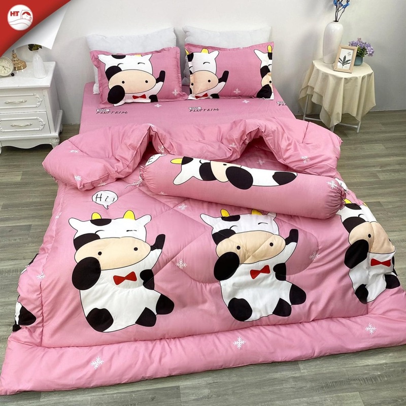 Trọn Bộ 5 Món Chăn Phao Dày Dặn Y Hình - Chất Liệu Poly