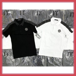 Áo polo philipp phối viền đinh tán