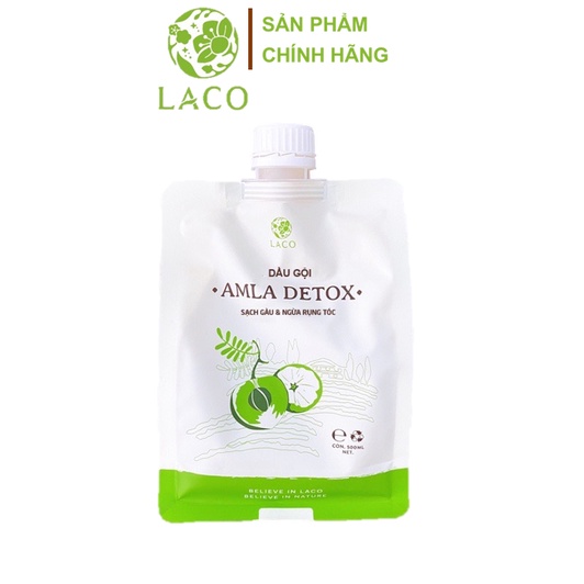 Dầu gội Laco Amla detox 500ml sạch gầu và ngừa rụng tóc