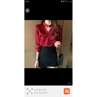 (Hàng oder) Áo sơ mi cổ choker.