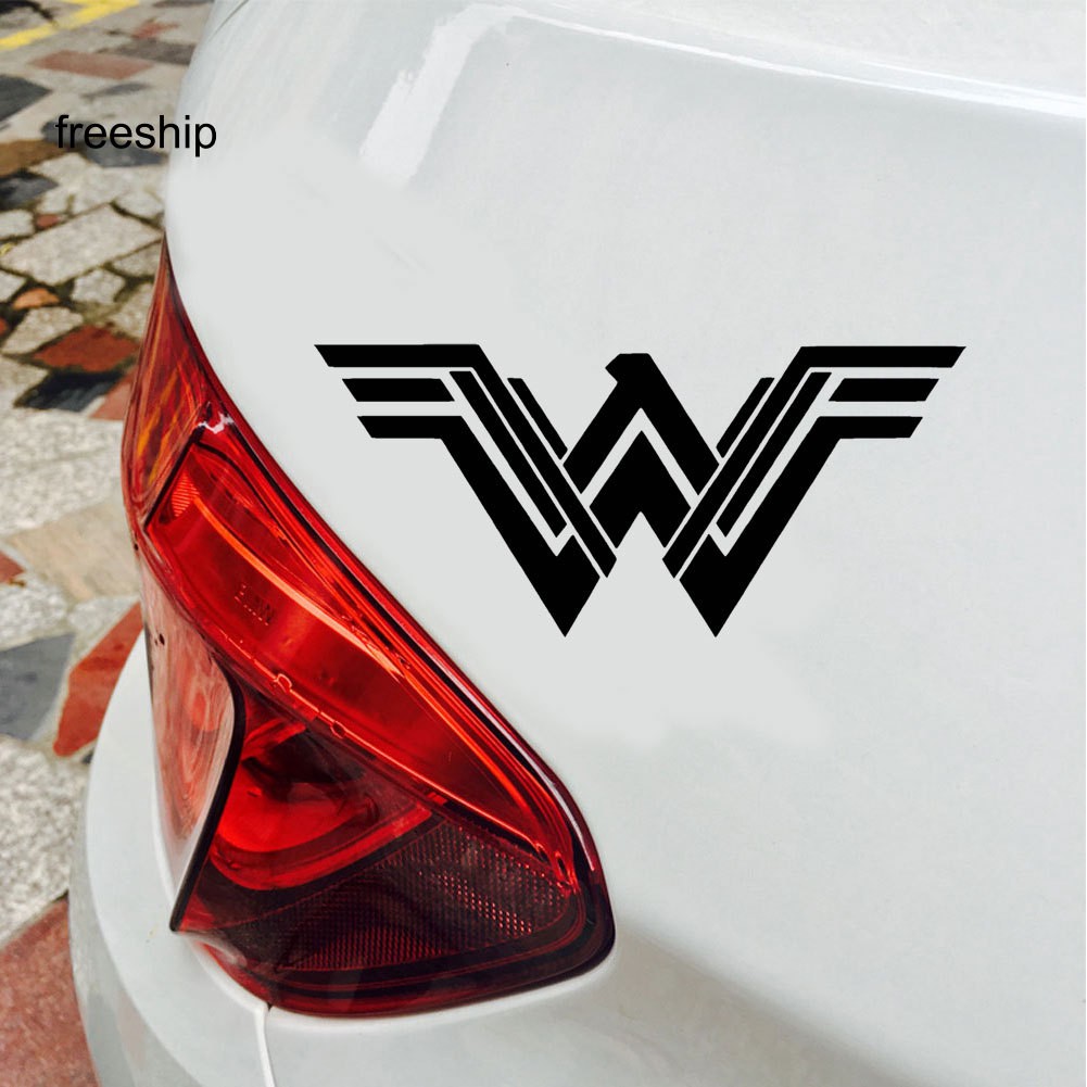 Miếng Dán Logo Wonder Woman Phản Quang Cho Xe Hơi