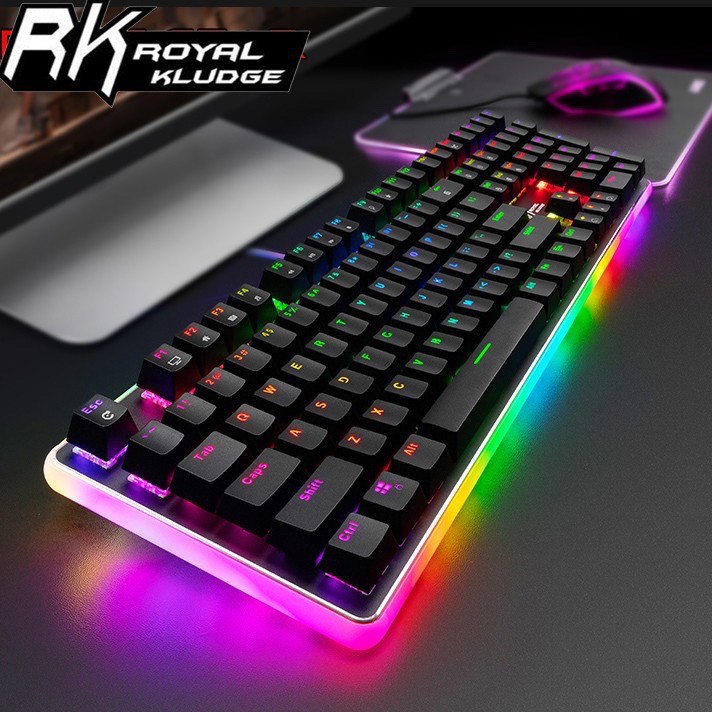 ⭐CHÍNH HÃNG⭐ Bàn phím cơ Chơi Game Royal Kludge RK918 RGB. Thiết kế đẹp, đèn nền RGB rực rỡ. Có dây, Full size 108 phím | BigBuy360 - bigbuy360.vn