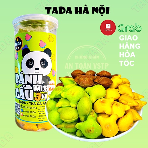 Bánh Gấu Nhân Kem Sữa Mix 3 Vị Hộp 420G TADA, Thơm Ngon Béo Ngậy, Giá Rẻ Hà Nội