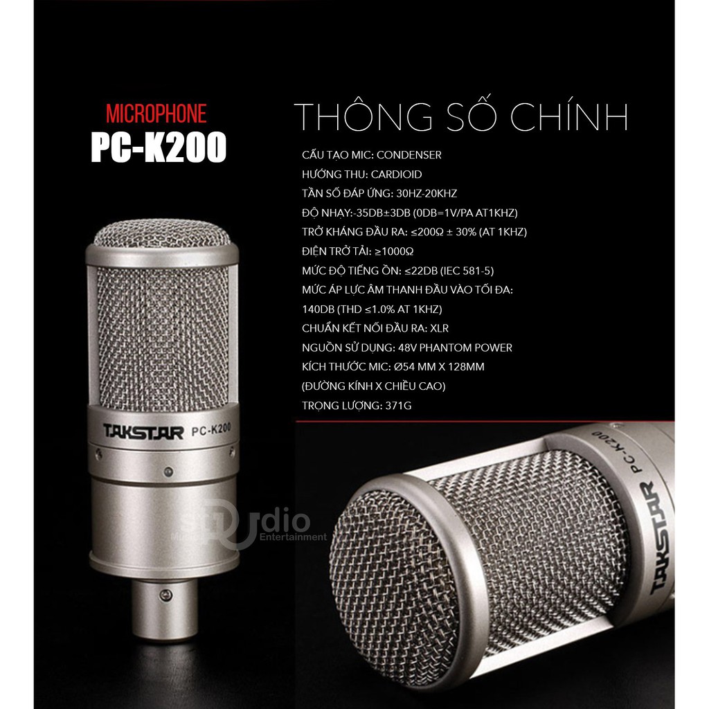 【Chính hãng】COMBO thu âm Focusrite Scarlett Solo (Gen 3) Micro thu âm Takstar PC-K200 - BẢO HÀNH 1 đổi 1 trong 12 tháng