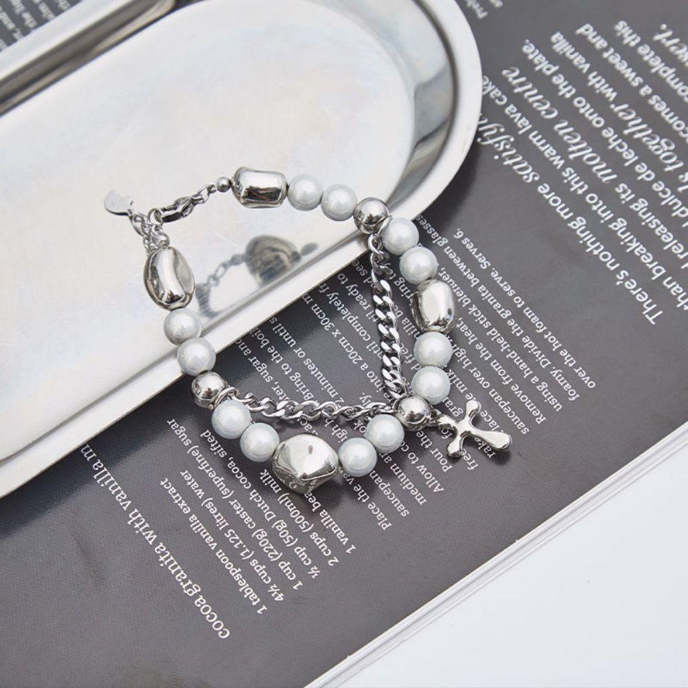 Vòng Tay Hai Lớp Mặt Thánh Giá Thời Trang Cho Nam Nữ