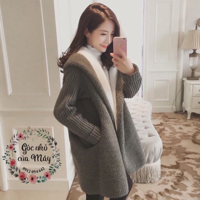 (HÀNG ORDER) Áo khoác len pha lông GNCM | BigBuy360 - bigbuy360.vn