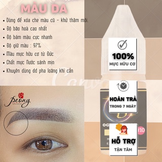 Mực phun xăm Hữu Cơ, MÀU DA và 20 màu Mực Nước phun xăm Thẩm Mỹ