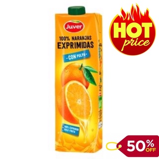 Nước ép hoa quả vị Cam Vắt Nguyên Chất 100%  Juver - Nhập khẩu Tây Ban Nha - Hộp 1L - Date 2023