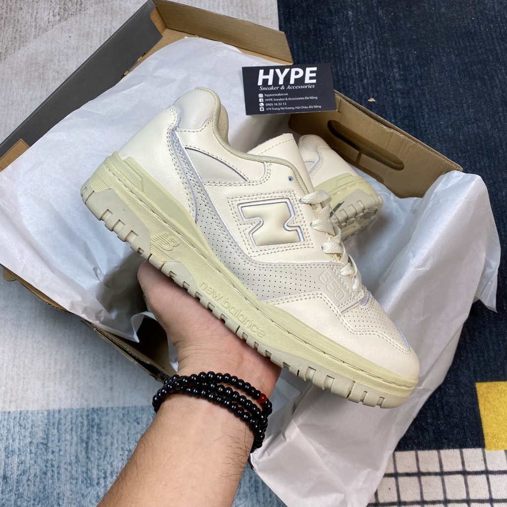 Giày New Balance 550 x Auralee - NB 550 Kem - Phiên bản high quality | Hype Sneaker
