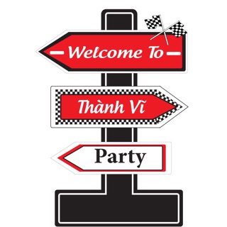 Cây welcome chèn hình bé siêu dễ thương