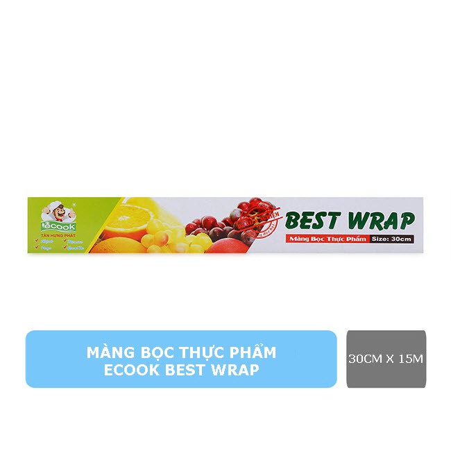 Màng bọc thực phẩm Ecook Best Wrap 30cm x 15m