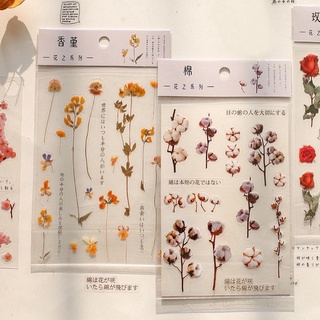Sticker hoa khô trang trí sổ bullet journal nhiều mẫu