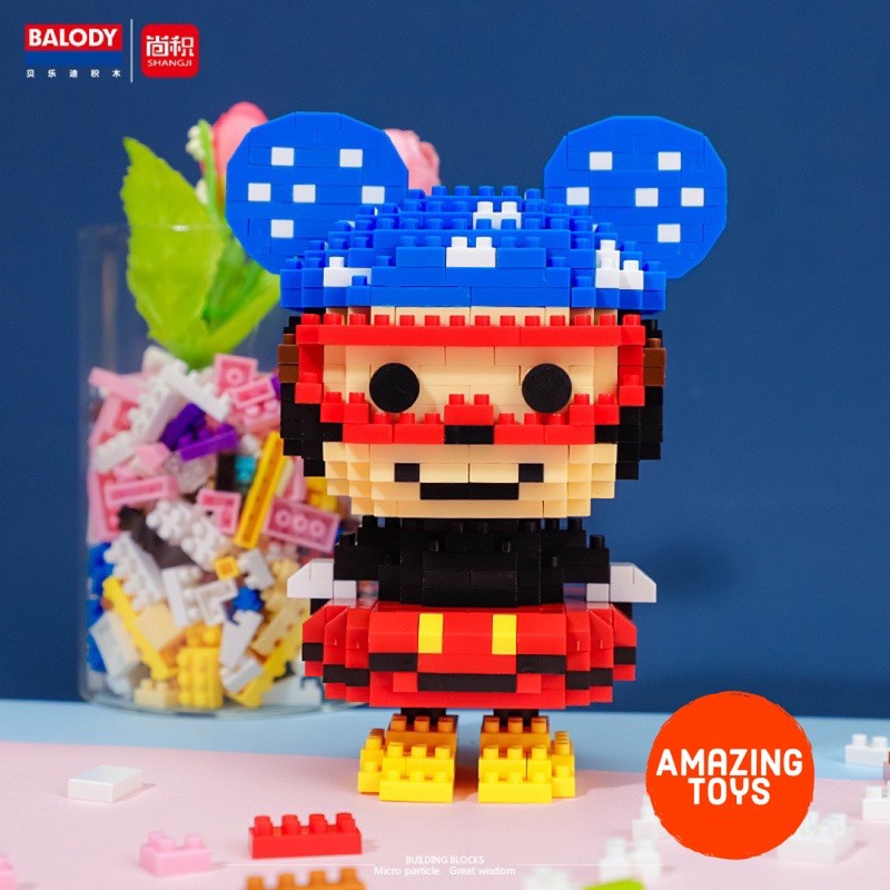 Bộ 12 mô hình lắp ráp Disney Pool Party 12cm