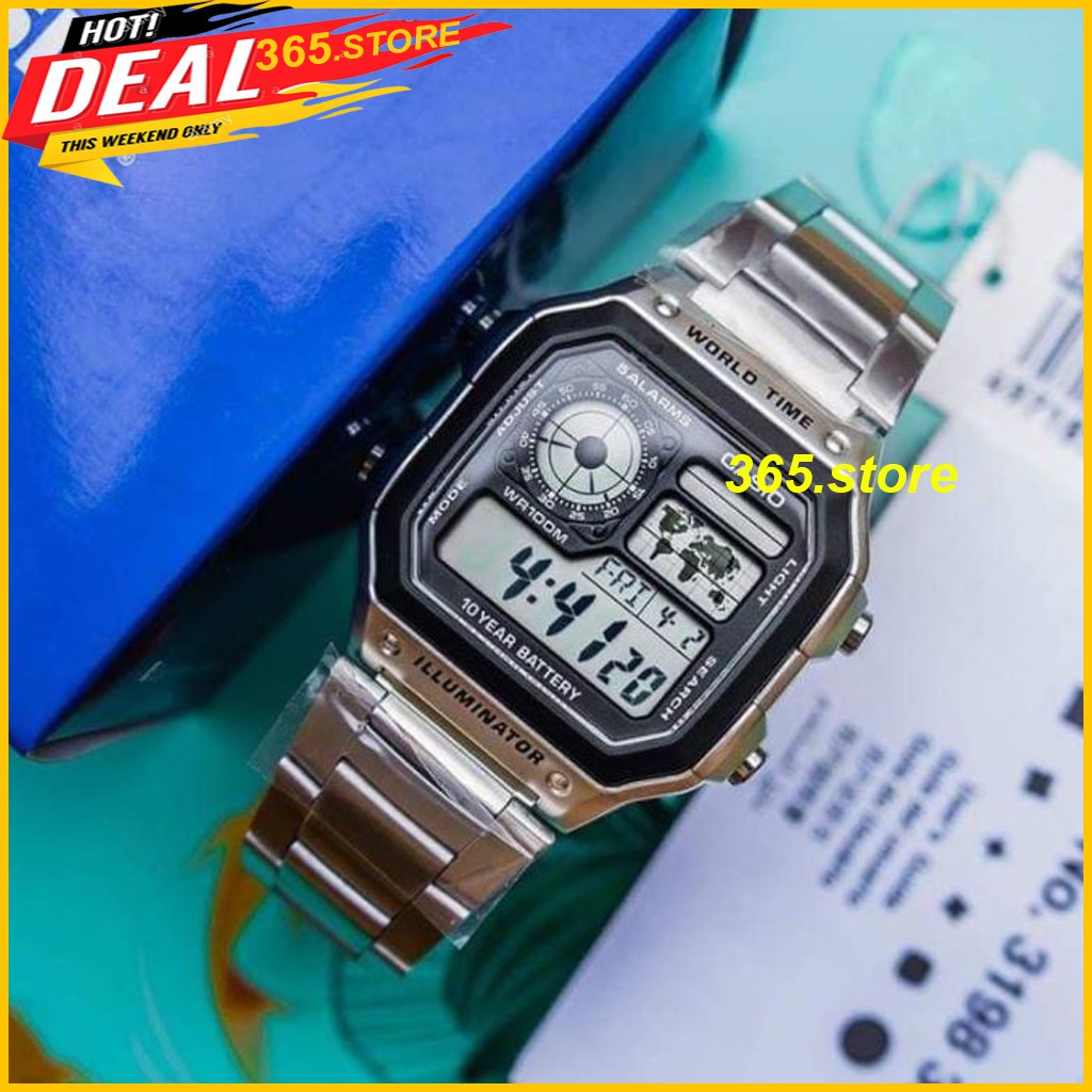 Đồng Hồ Nam Cassio AE-1200, Dây Thép Chống Rỉ, Máy Nhật Cao Cấp | BigBuy360 - bigbuy360.vn