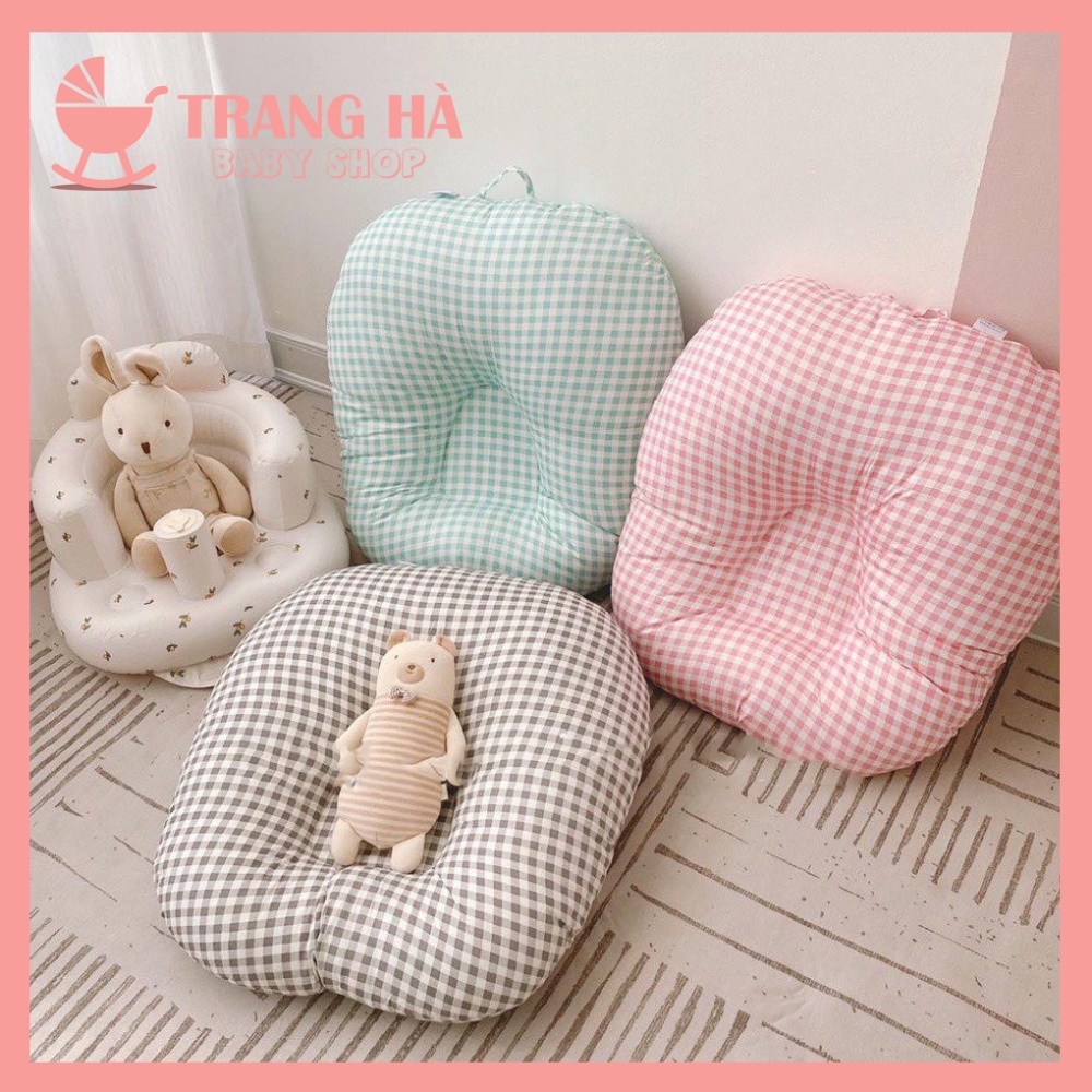 Gối Chống Trào Ngược Cho Bé Chất Liệu Cotton Cao Cấp Made In Việt Nam Họa Tiết Caro