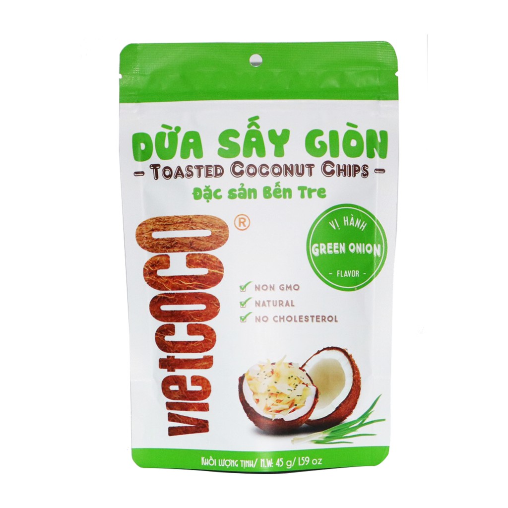 COMBO 10 GÓI DỪA NON SẤY DÒN VIETCOCO -ĐẶC SẢN BẾN TRE