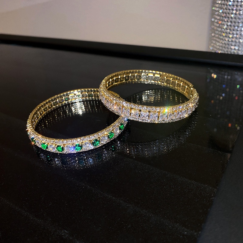 Vòng tay đính đá zircon thời trang Âu Mỹ