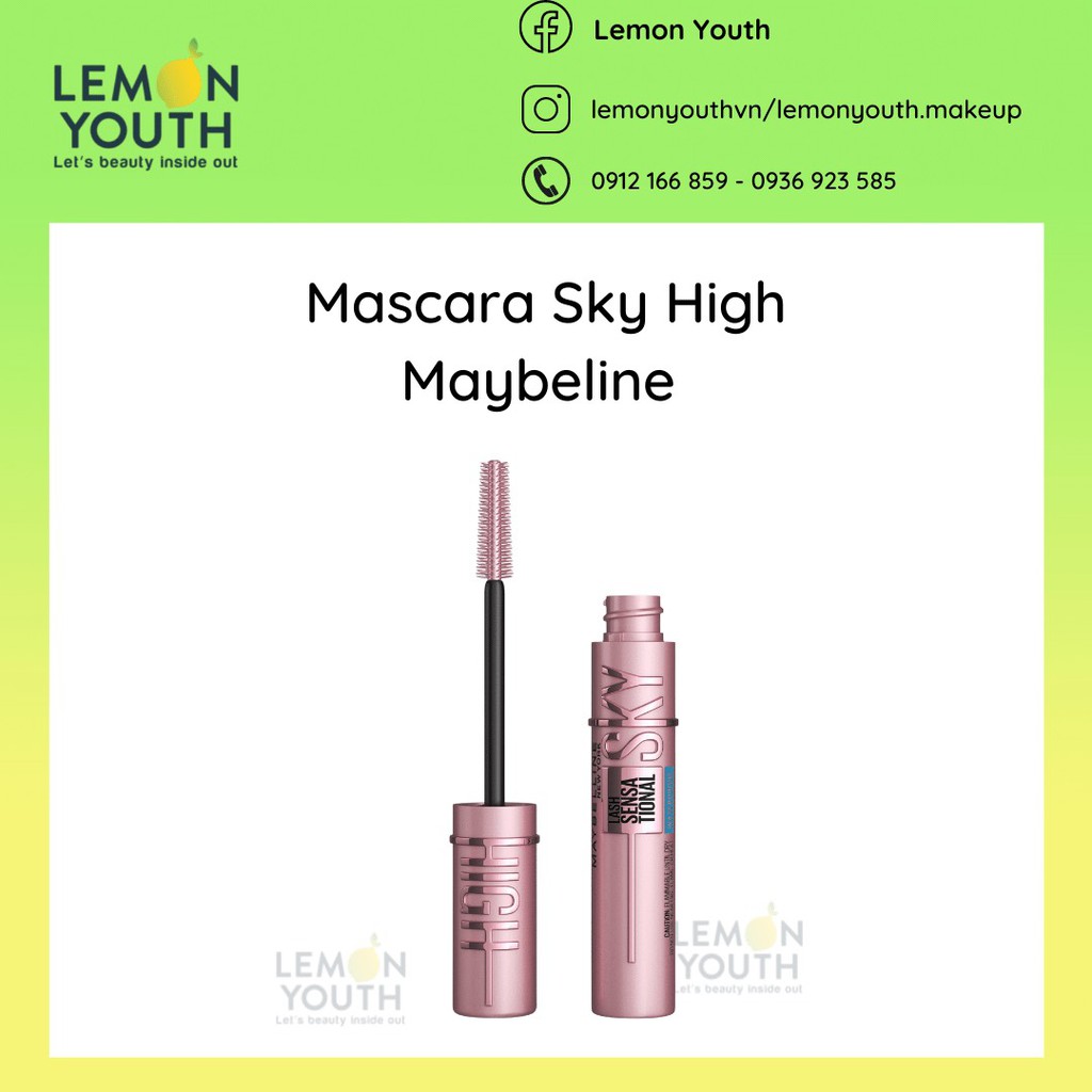 [100% Authentic] Mascara Maybeline Sky High Lash Sentational chính hãng Nga