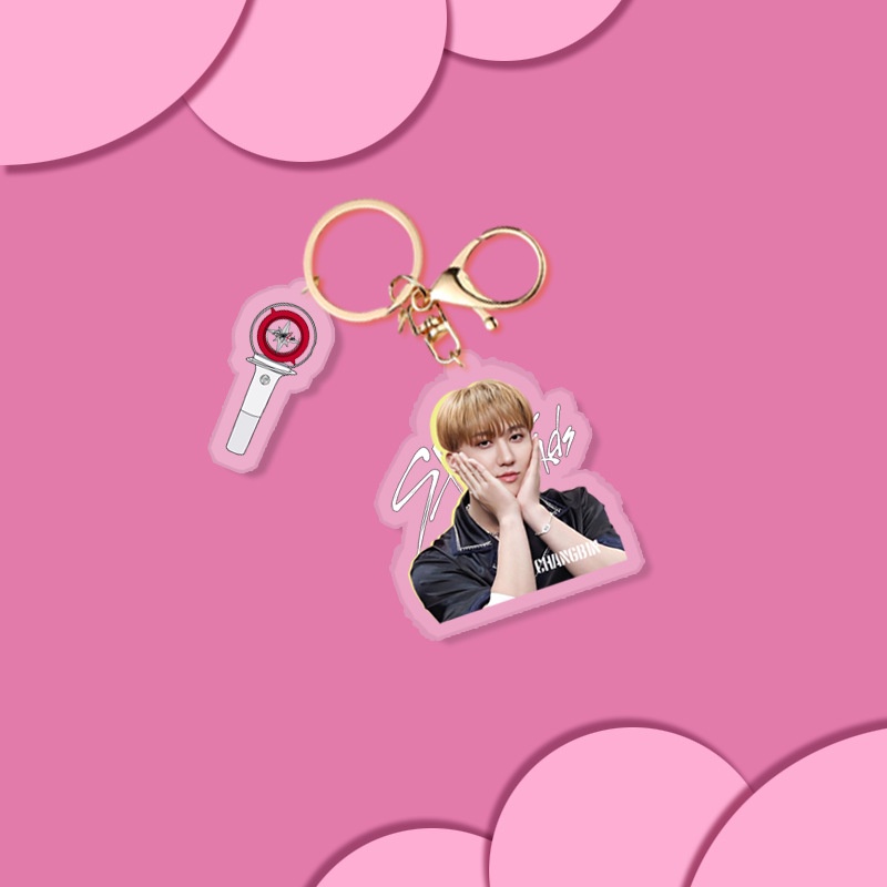 Móc Khóa Nhựa Acrylic In Hình Nhóm Nhạc Kpop Stray Kids
