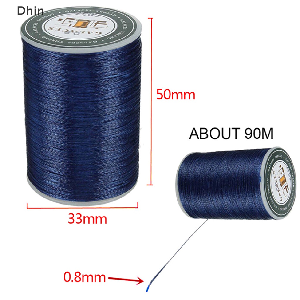 1 Cuộn Chỉ Sáp 0.8mm 90m Bằng Polyester Dành Cho Máy May Thủ Công
