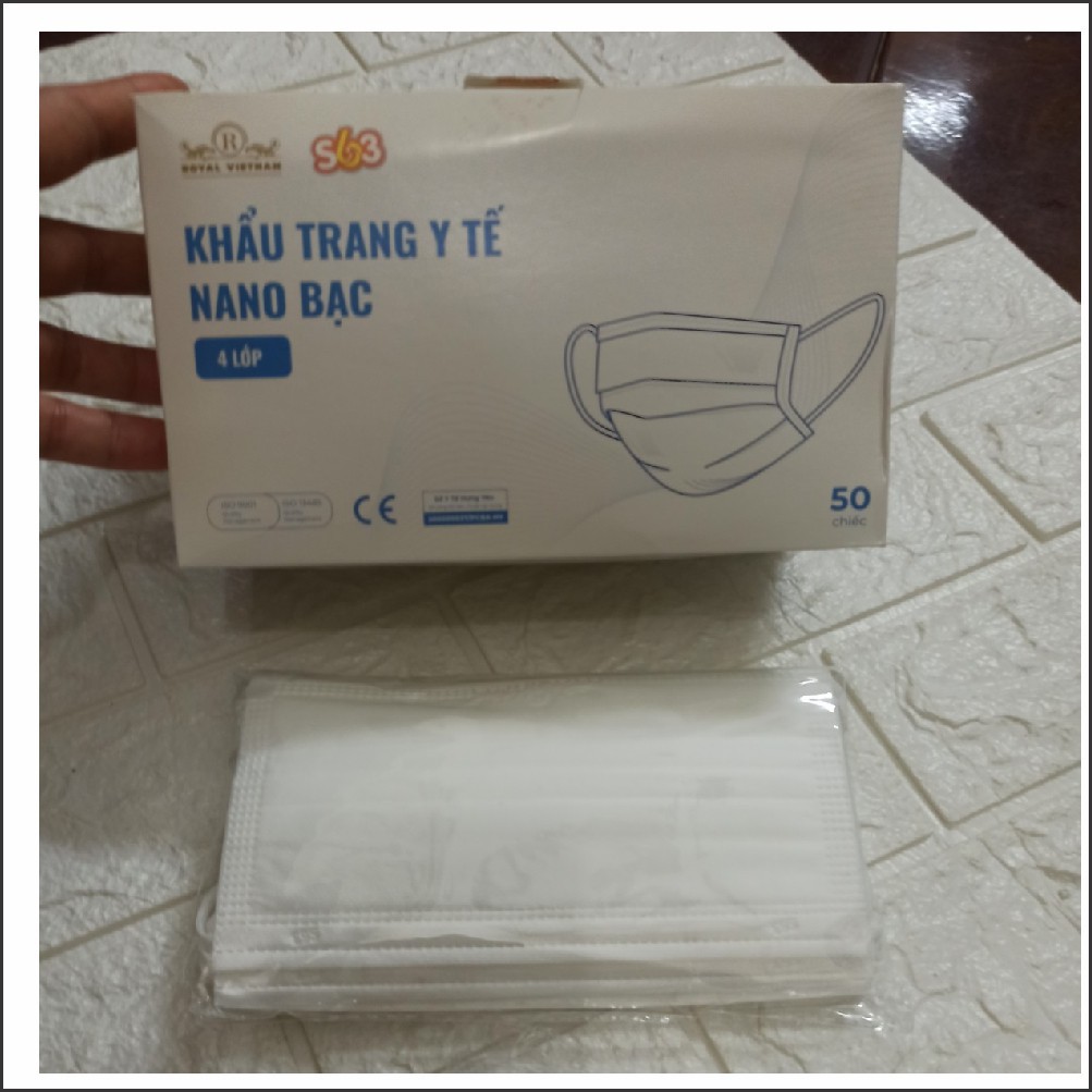 [GIÁ SỈ[ khẩu trang y tế 4 lớp màu trắng hộp 50c