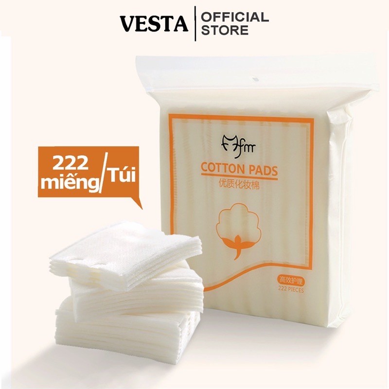 GÓI BÔNG TẨY TRANG 3 LỚP COTTON PADS 222 MIẾNG SIÊU TIẾT KIỆM