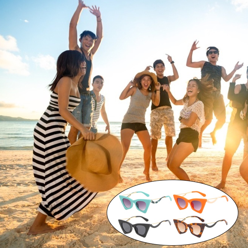 [Fenteer1] Kính Mát Mắt Mèo Gọng Nhựa Chống Tia UV Bảo Vệ Mắt Dành Cho Nữ