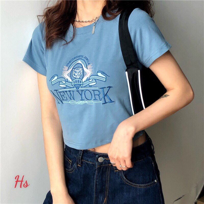 Áo Croptop New York Unisex - Áo Croptop Dáng Ôm Có Ảnh Thật Tự Chụp + Đánh Giá X.Store