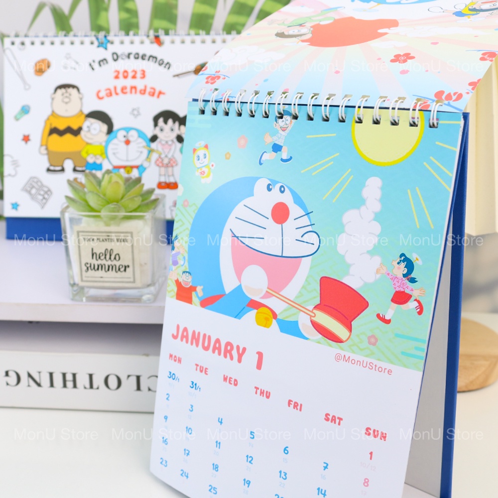 Lịch để bàn 2023 DORAEMON DOREMON dễ thương cute MON0368 TooYoo
